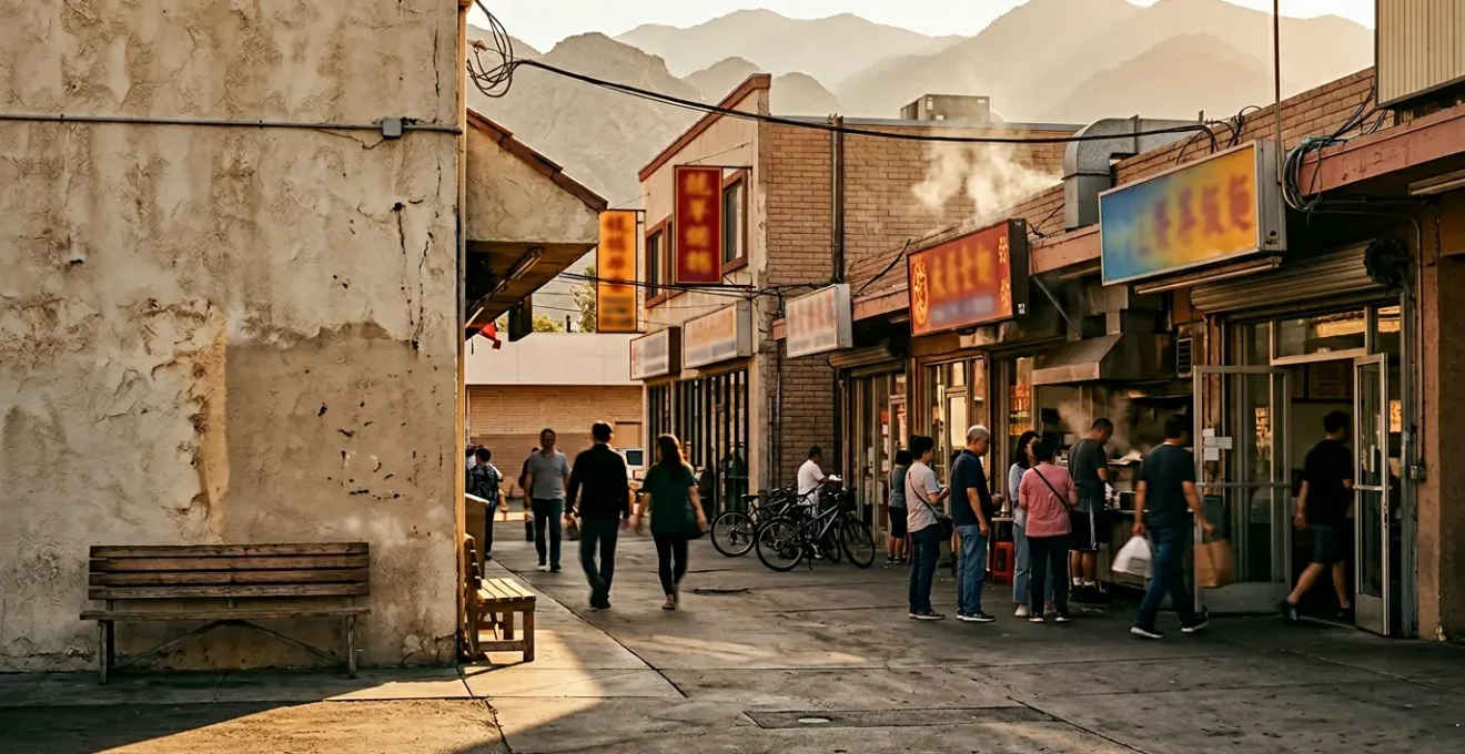 Vibrant Asian culinary scene showcasing authentic dishes and cultural dining atmosphere