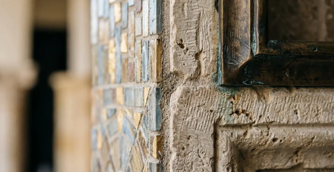 Close-up photograph showcasing intricate architectural details and authentic materials that create immersive themed environments